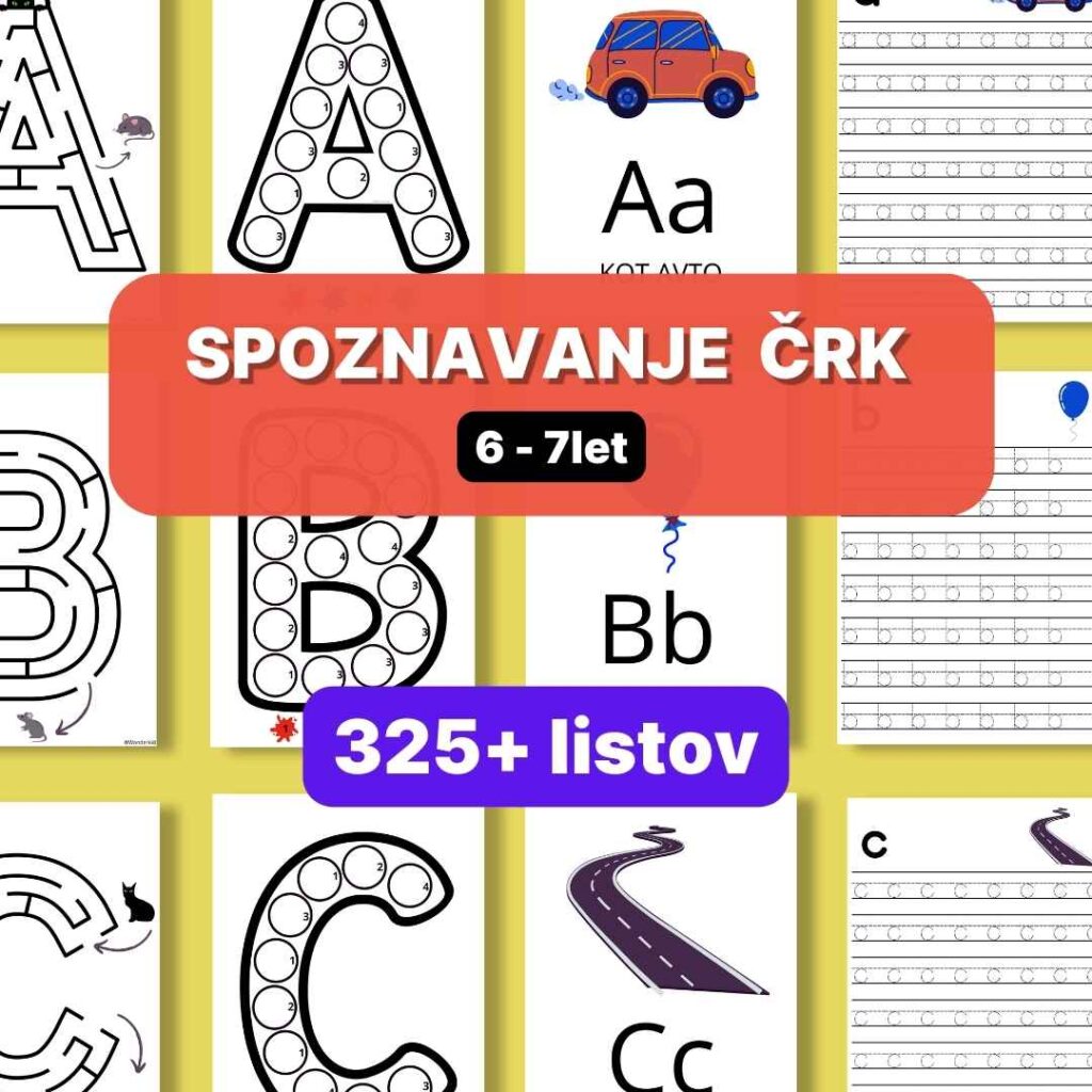 Spoznavanje črk (6-7 let)